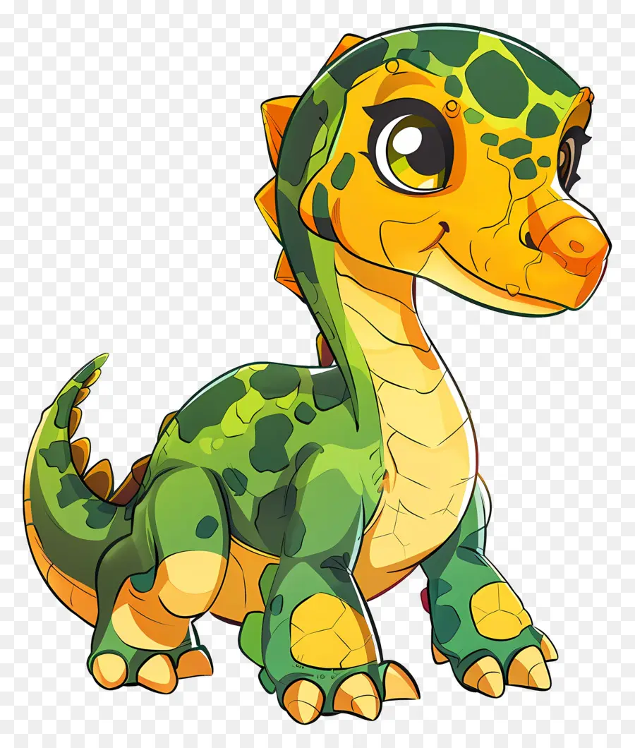 Dinosaure De Dessin Animé，Dinosaure Vert PNG