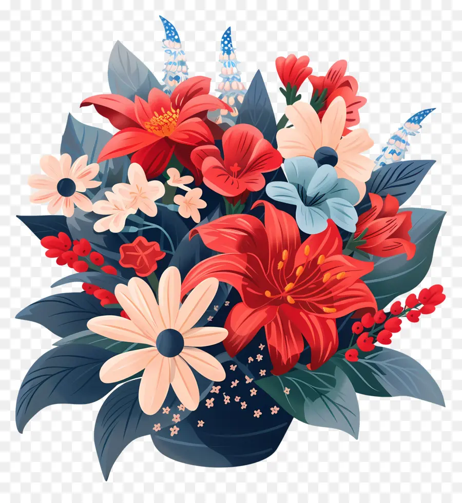 4 Juillet，Fleur PNG