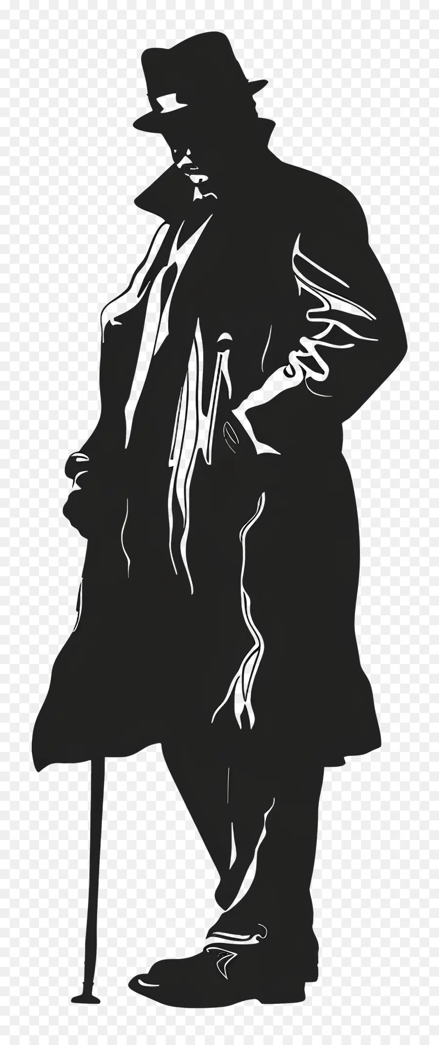 Sherlock Holmes Silhouette，L'homme PNG