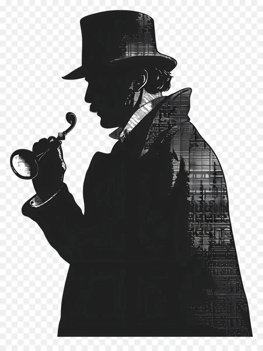 Sherlock Holmes Silhouette，Silhouette PNG