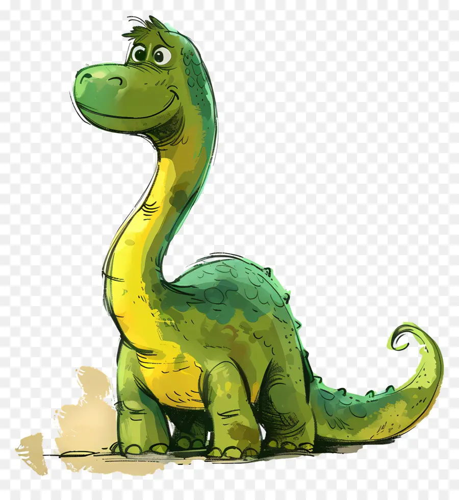 Dessin Animé Dinosaure，Dinosaure Vert PNG