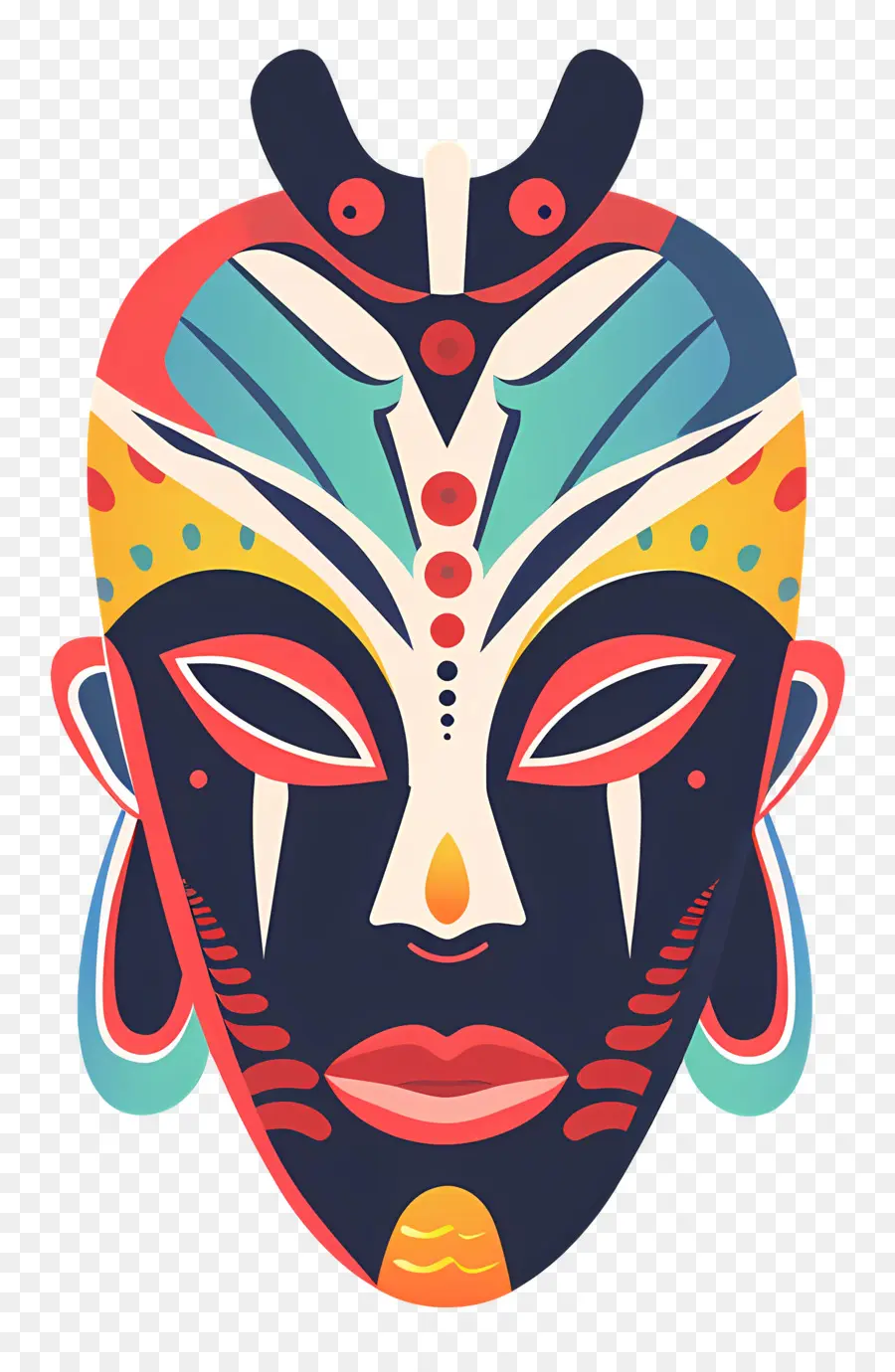 Masque Culturel，Masque Coloré PNG