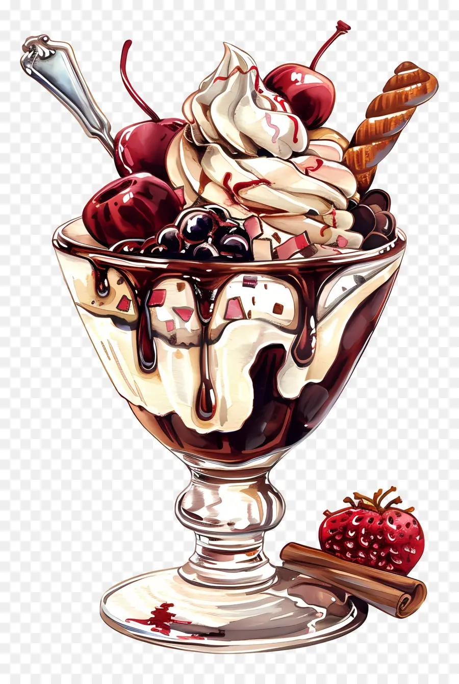 Coupe Glacée，Dessert PNG