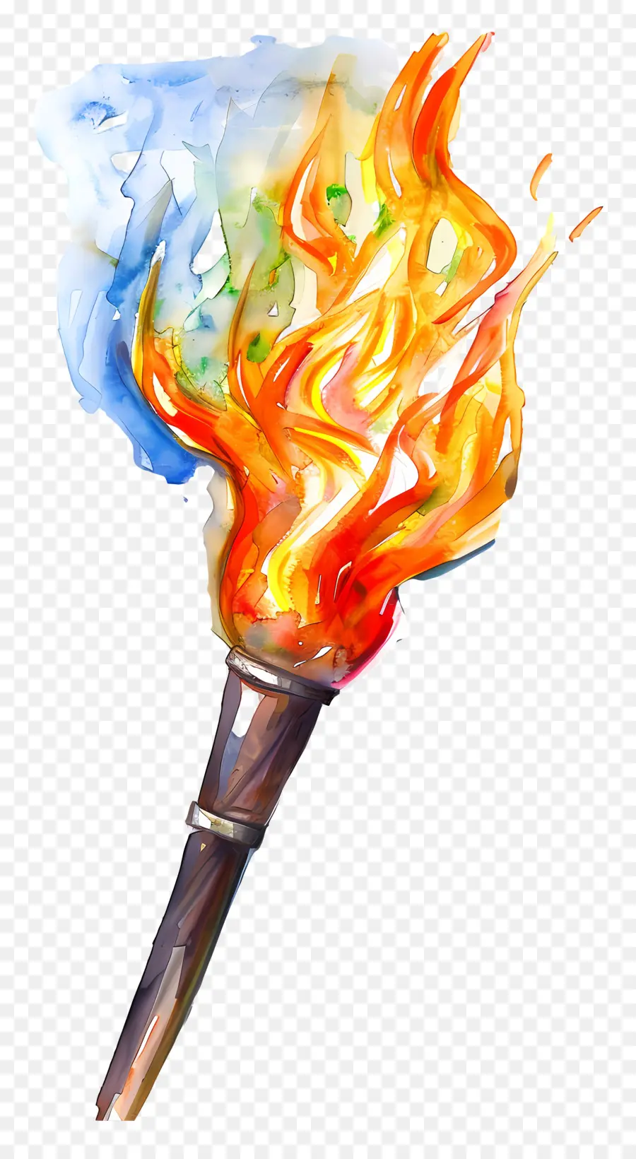 La Flamme Olympique，Torche Brûlante PNG