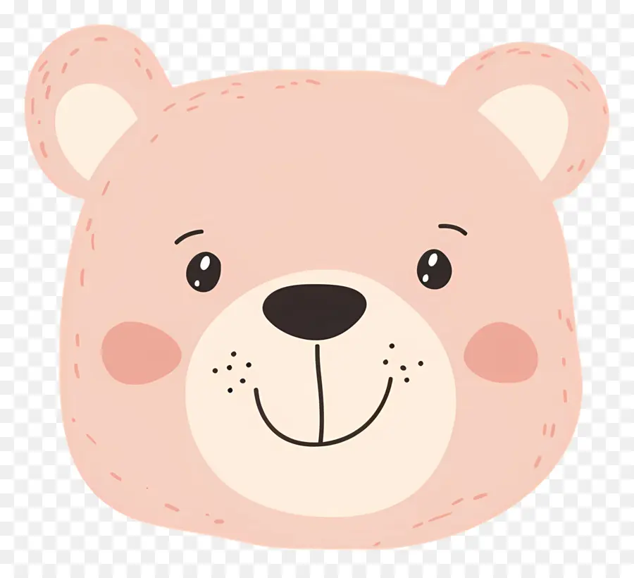 Face D'ours Mignon，Ours Rose PNG