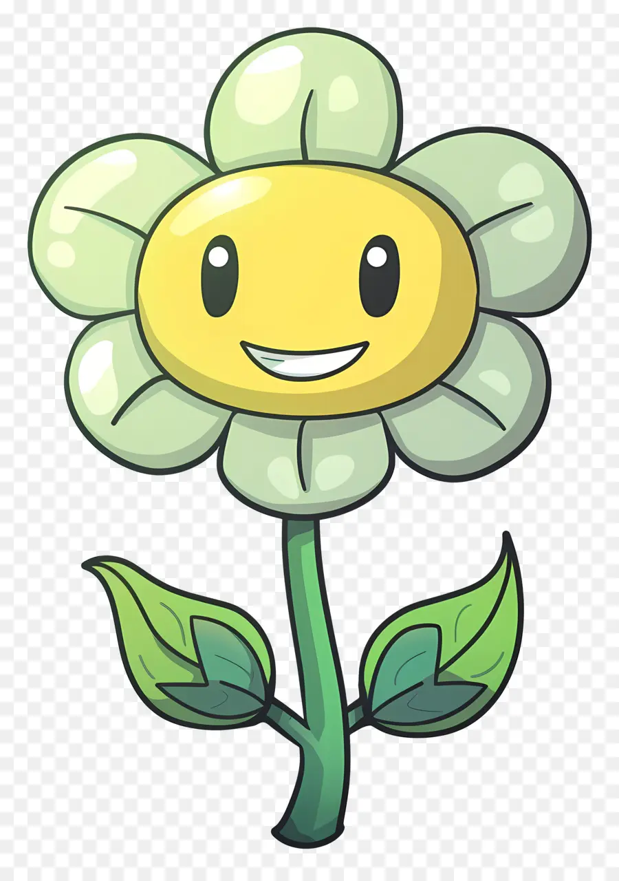 Dessin Animé De Fleurs，Fleur Du Visage Souriant PNG