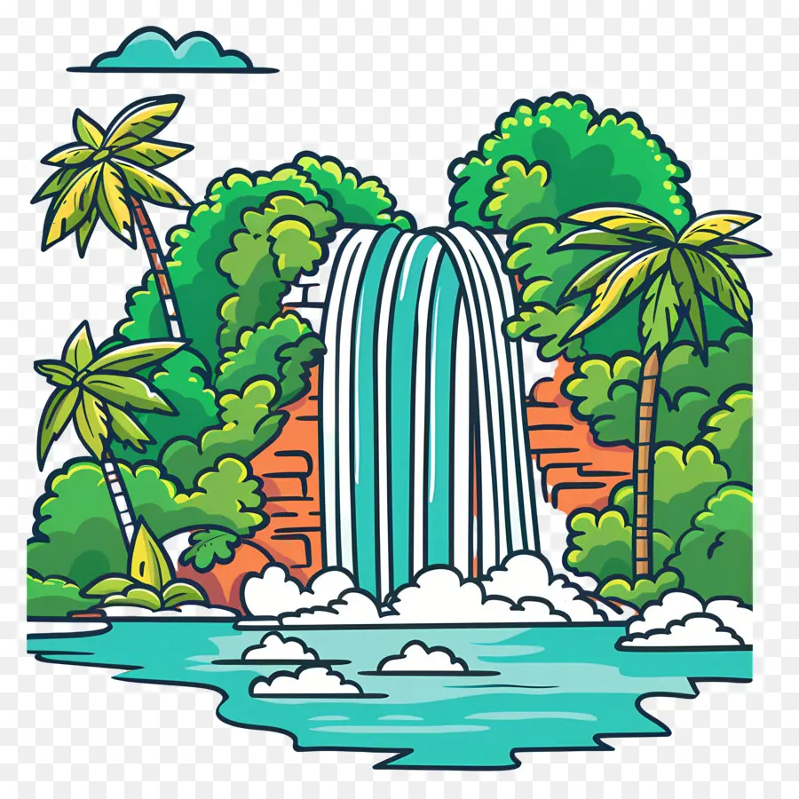 Chute D'eau，Cascade Tropicale PNG