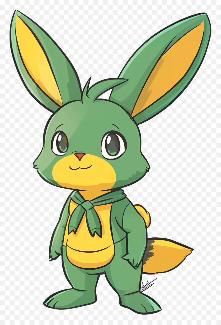 Dessin Animé Lapin，Lapin Vert PNG