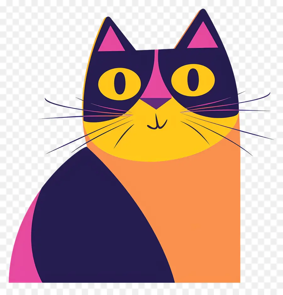 Chat De Dessin Animé，Art Abstrait De Chat PNG