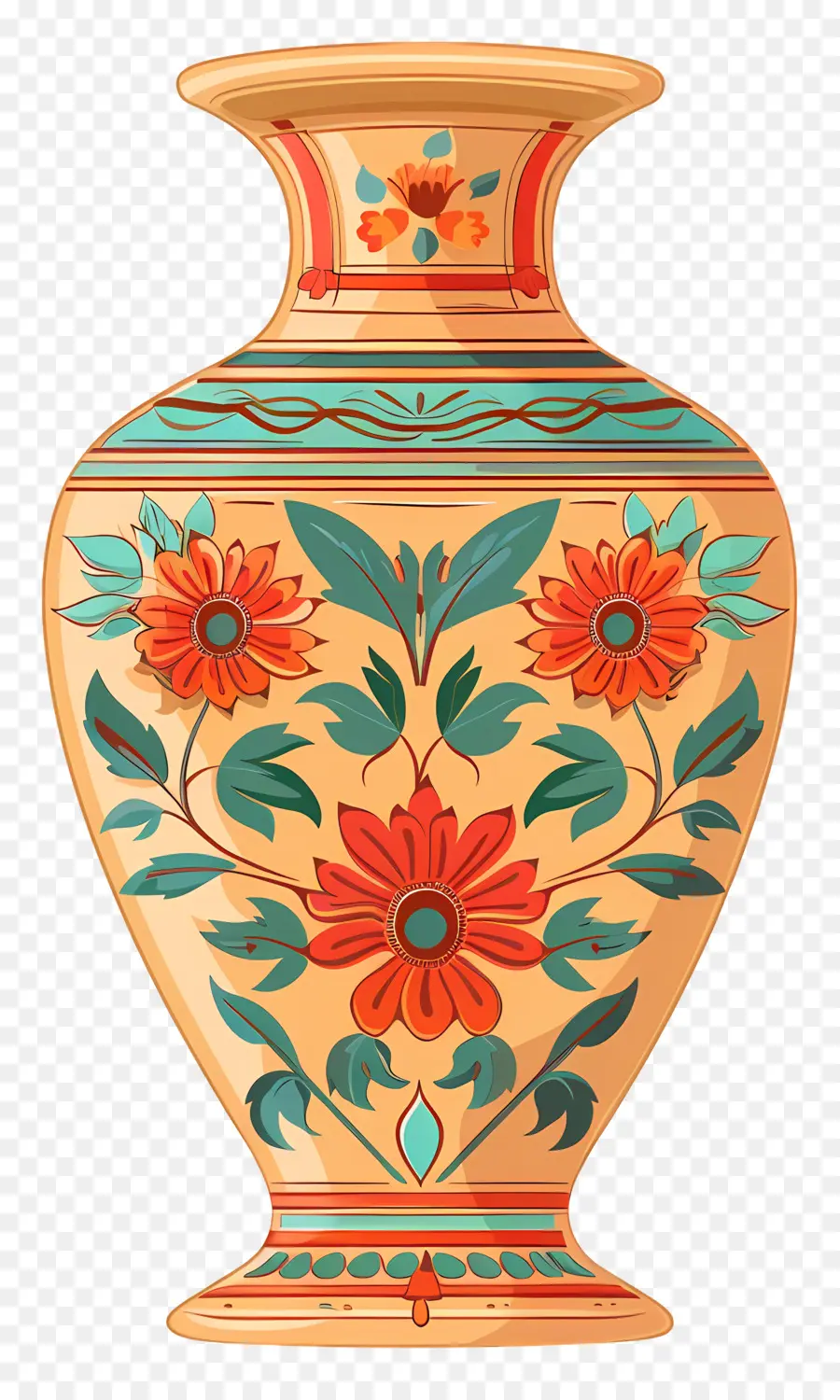 Vase Antique，Peinte à La Main PNG