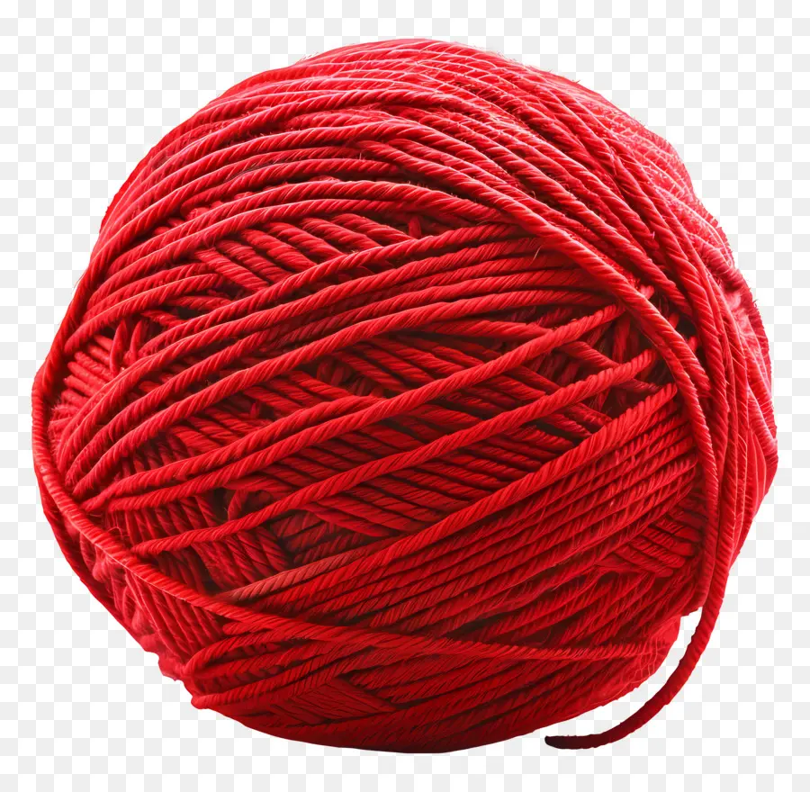 Boule De Fil Rouge，Laine PNG