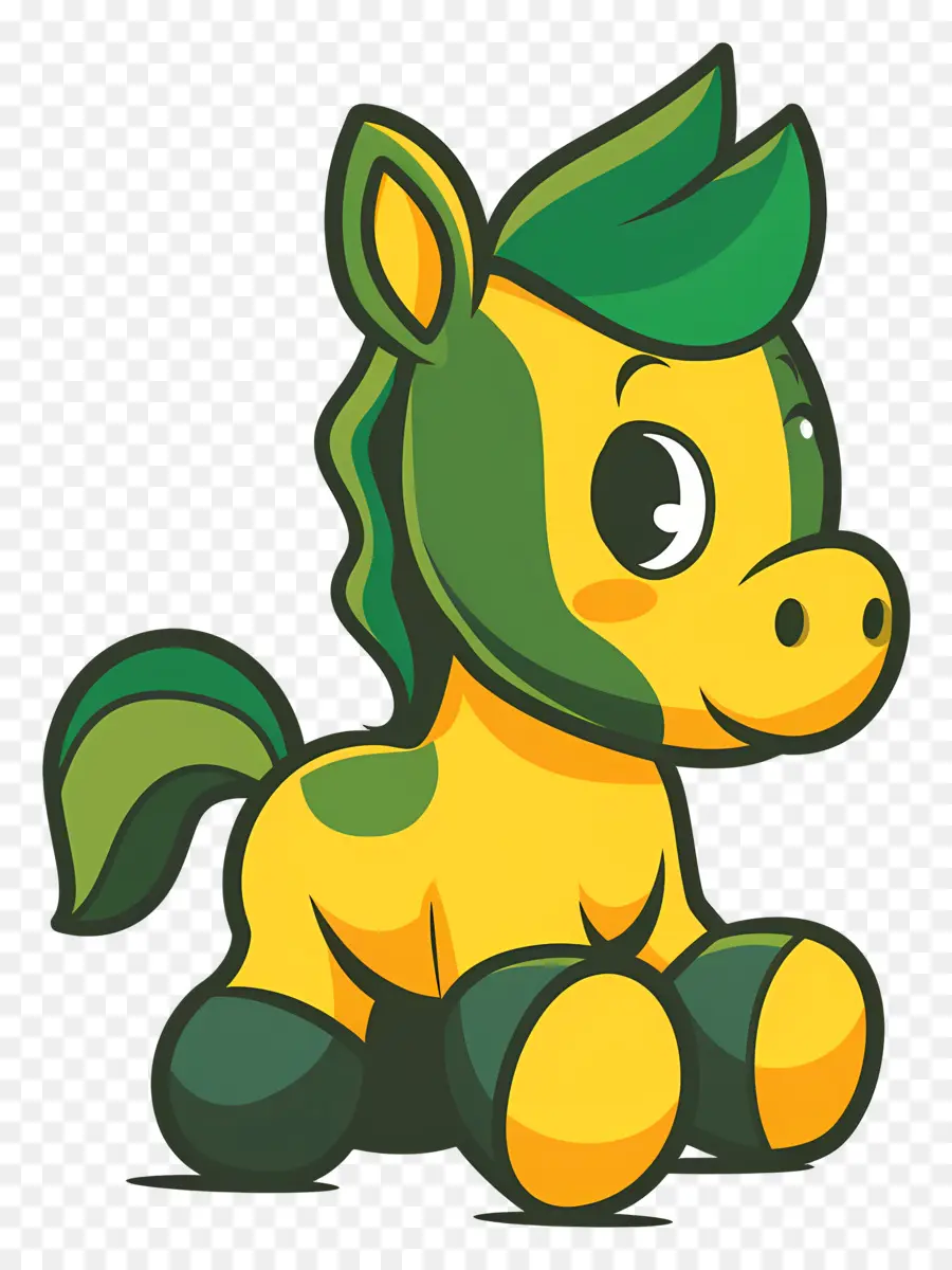 Cheval Mignon，Licorne Verte PNG