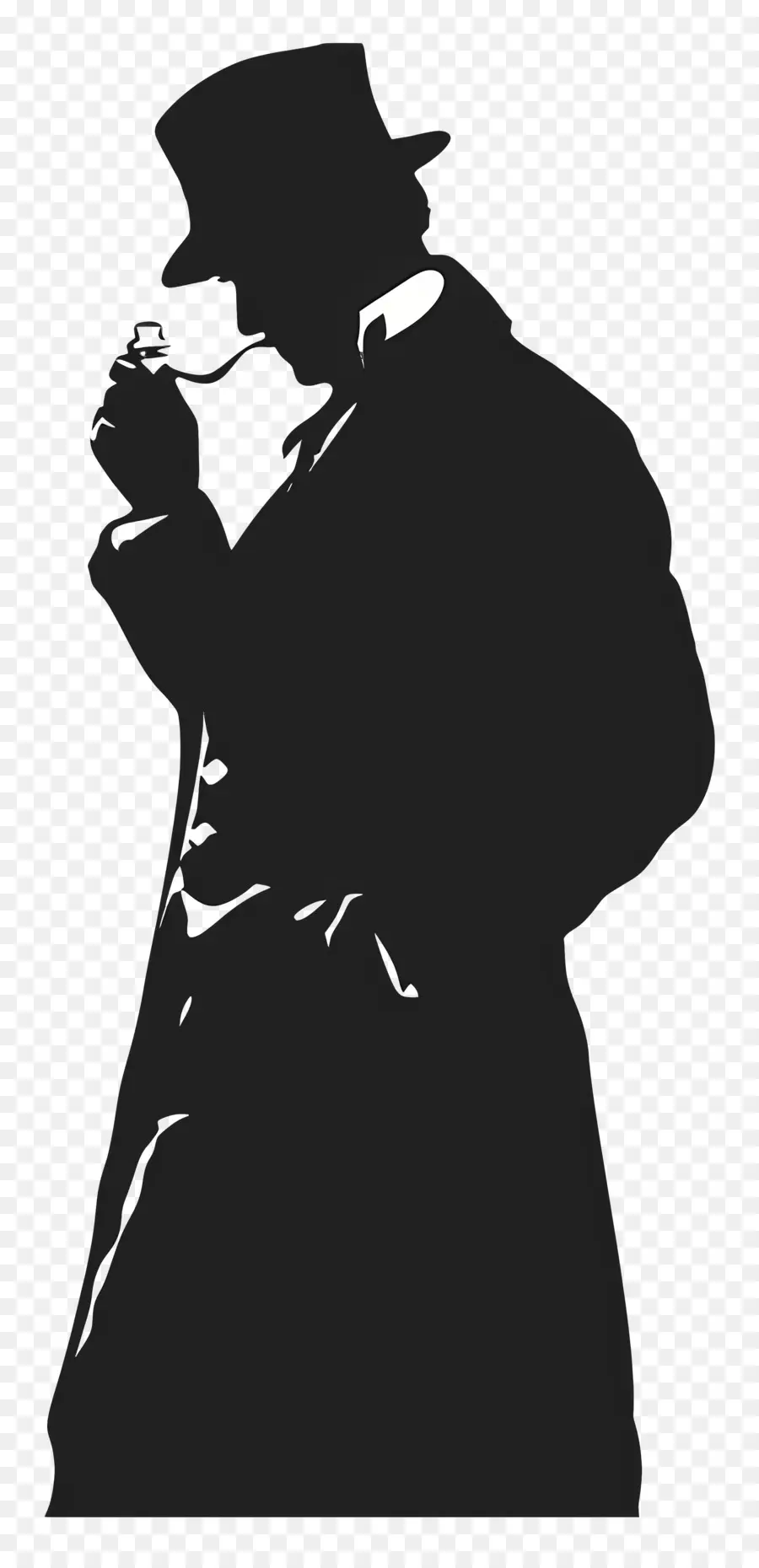 Sherlock Holmes Silhouette，Homme Mystérieux PNG