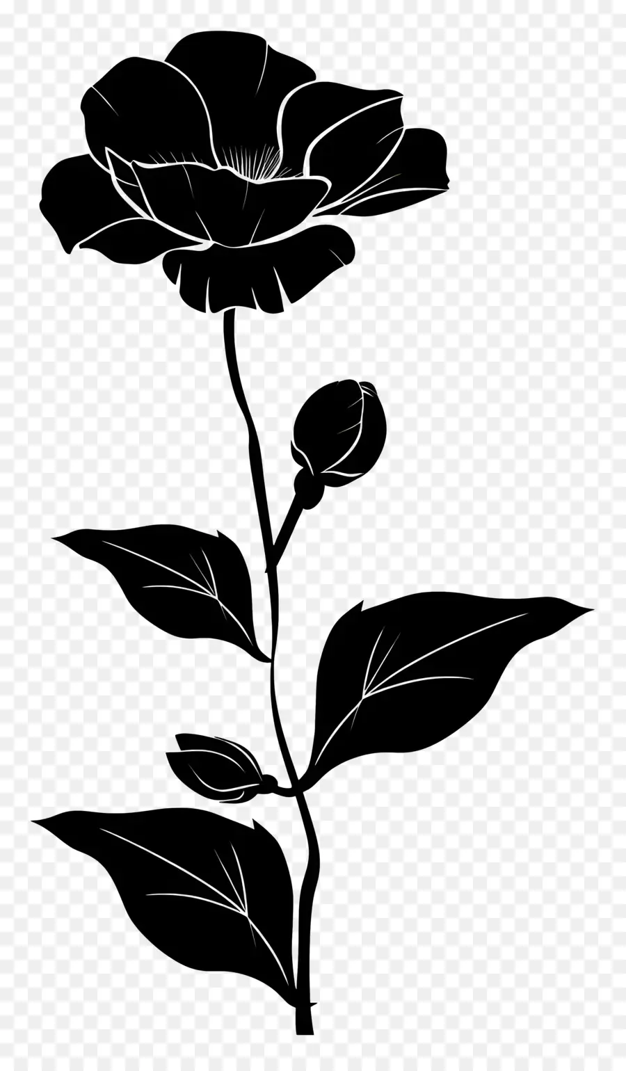 Fleur Silhouette，Fleur PNG