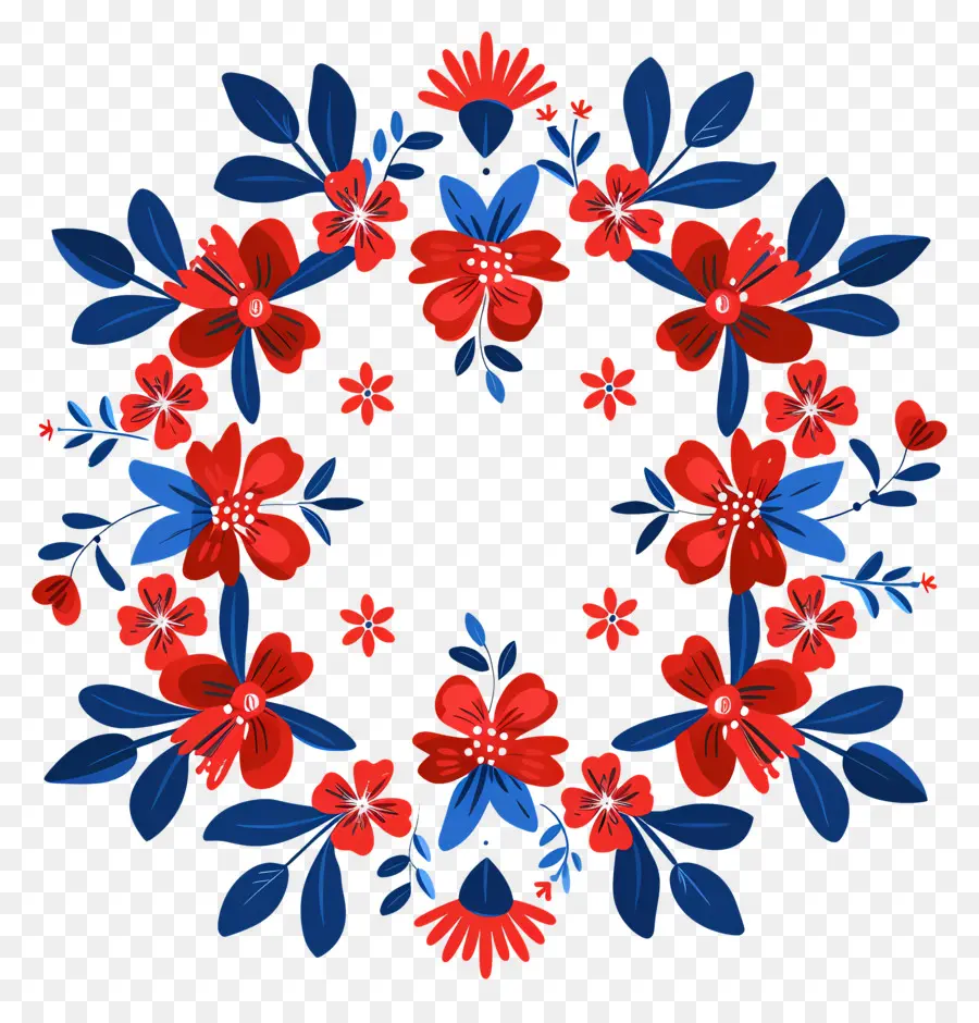 4 Juillet，Couronne Florale PNG