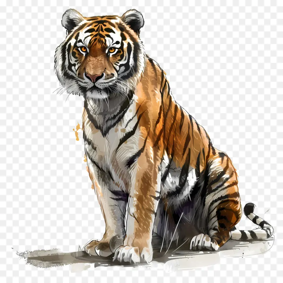 Tigre，Tiger Peinture PNG