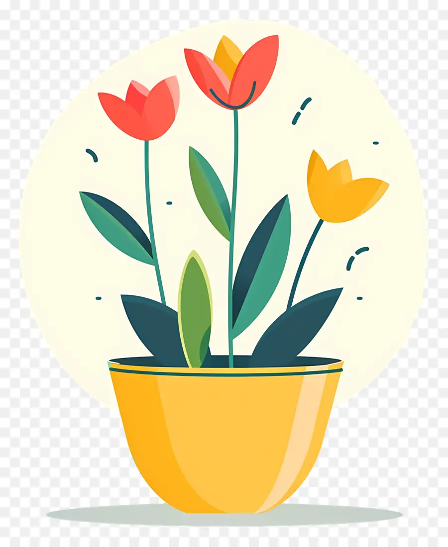 Pot De Fleur，Les Tulipes PNG