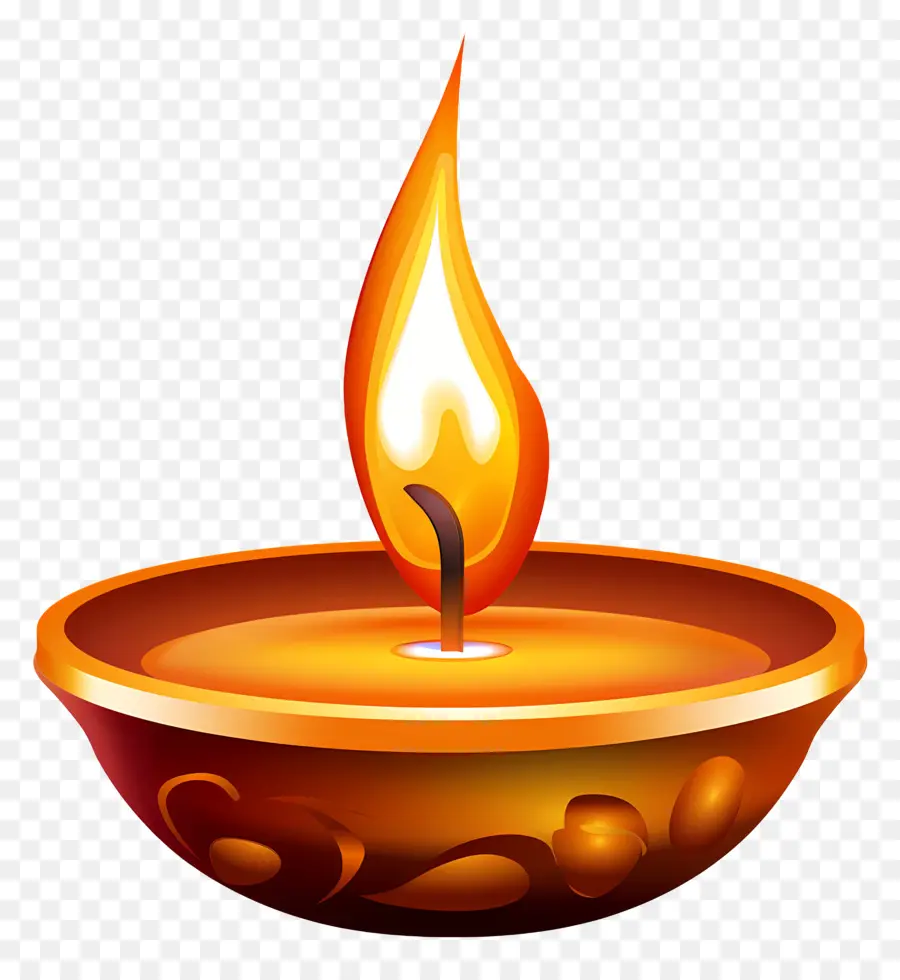 Bougie Diwali，Lampe D'argile PNG