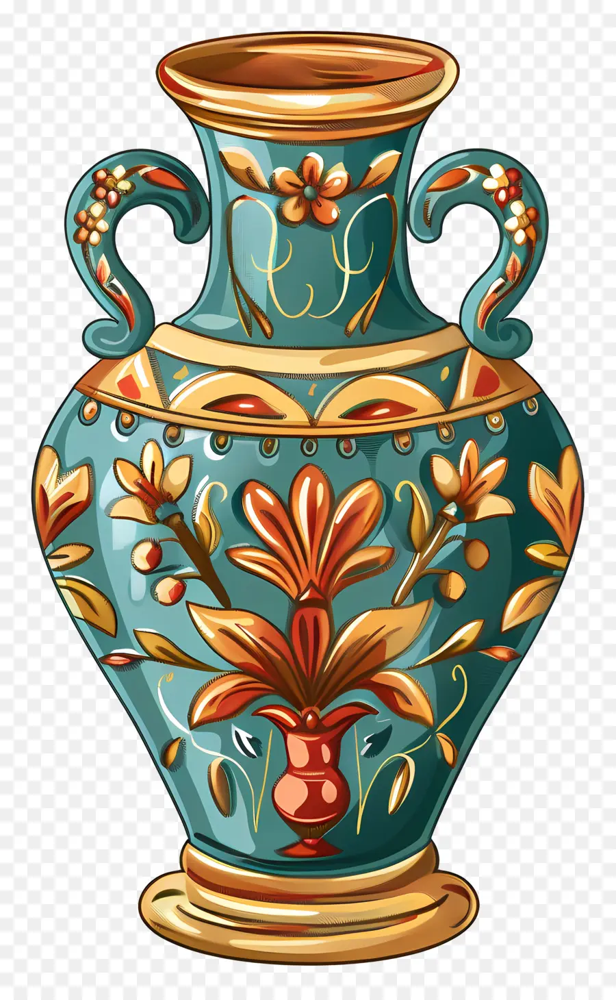 Vase Antique，Vase Floral PNG