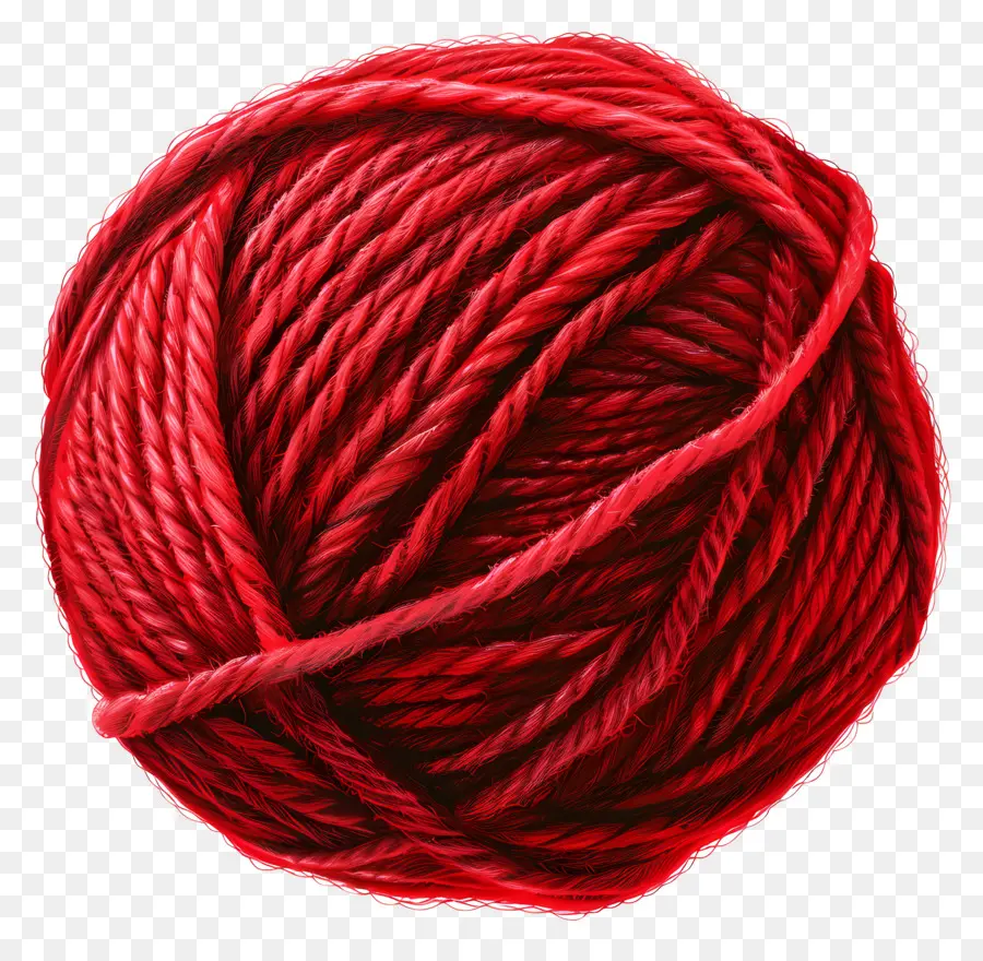 Boule De Fil Rouge，Laine PNG