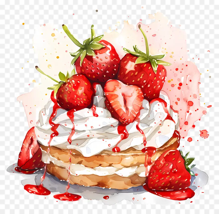 Shortcake Aux Fraises，Dessert Aux Fraises PNG