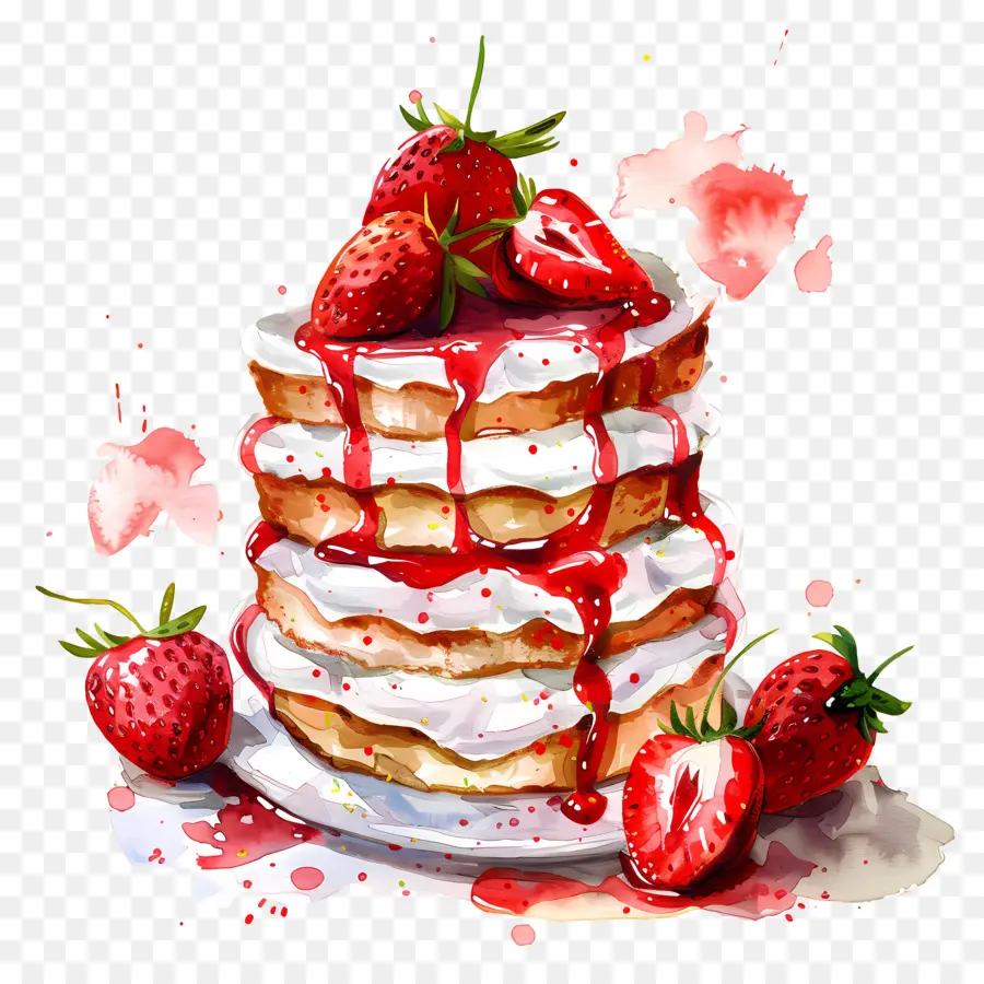 Shortcake Aux Fraises，Dessert Aux Fraises PNG