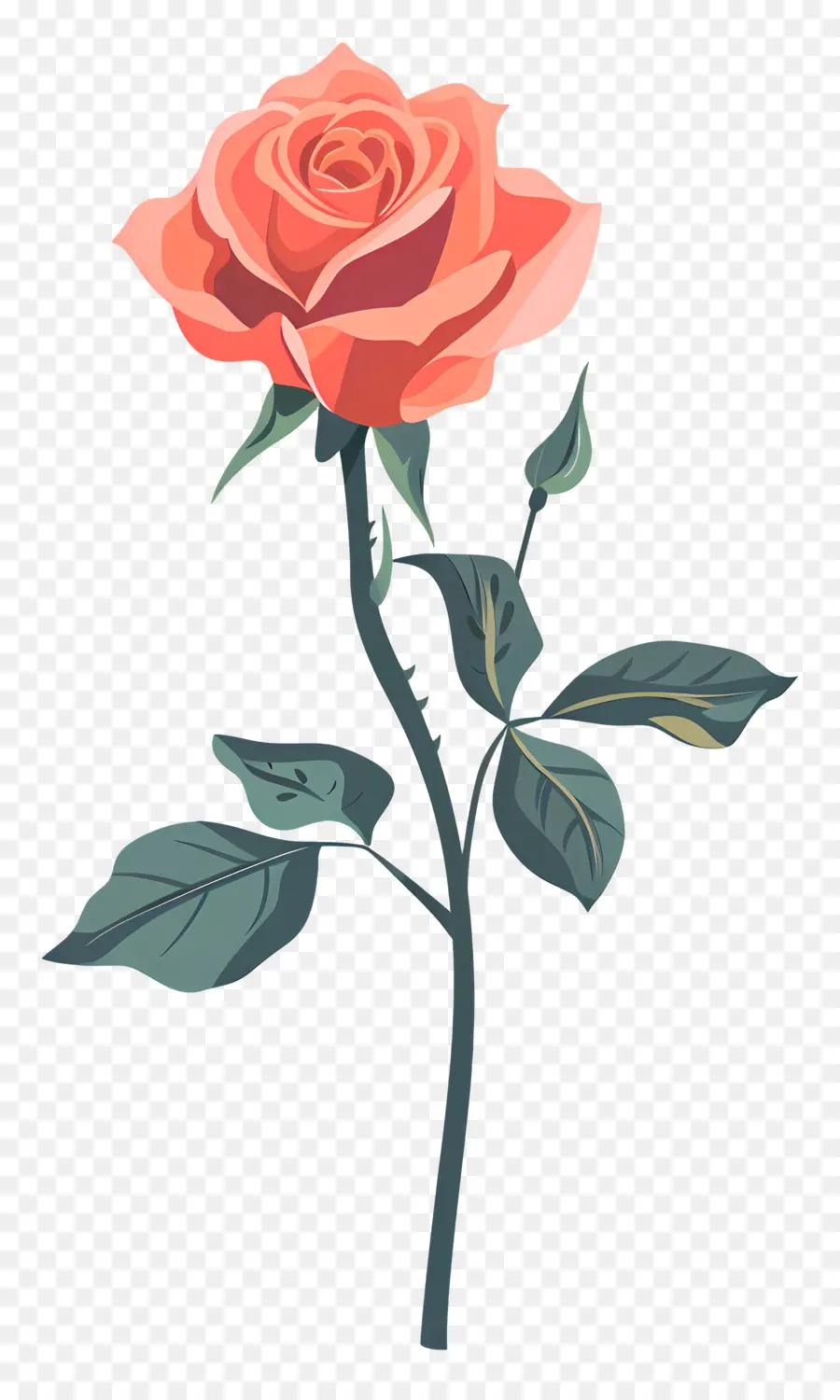 Rose Simple，Rose Rouge PNG