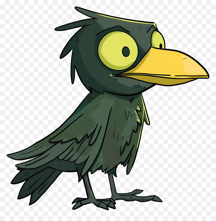Dessin Animé Crow，L'oiseau Noir PNG