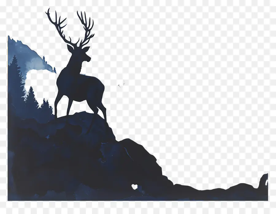 Cerf Silhouette，Cerf PNG