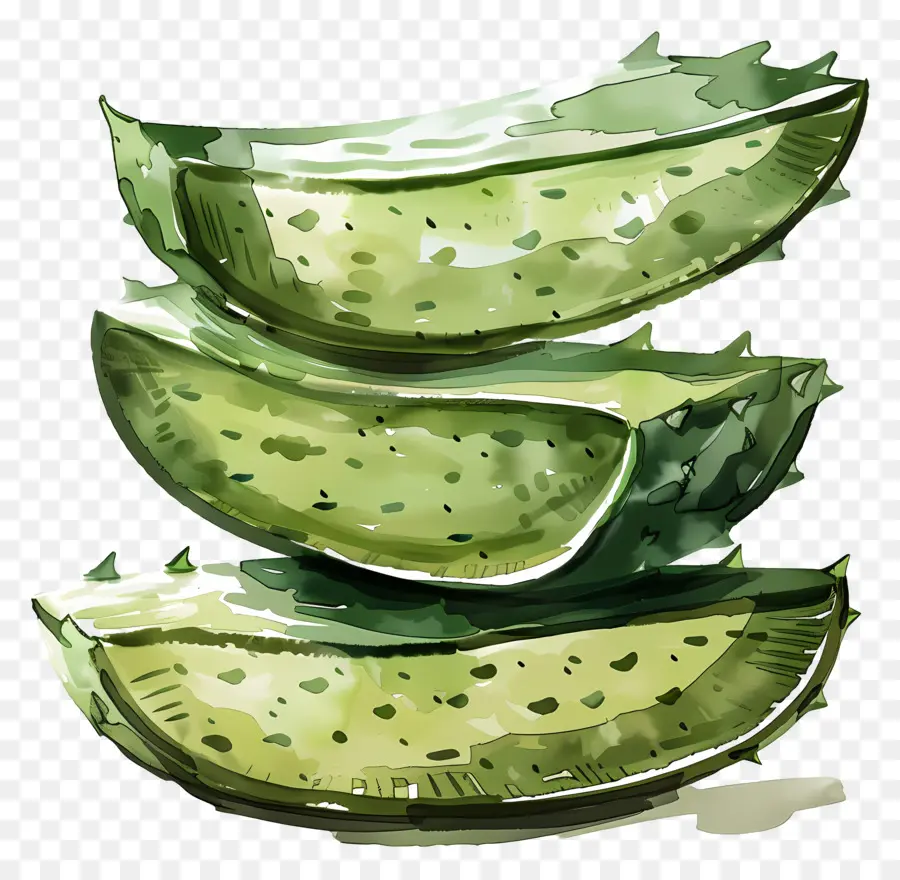 Tranches D'aloe Vera，Aloé Véra PNG