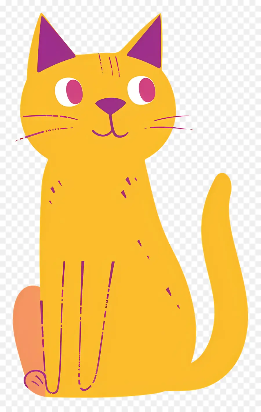 Chat De Dessin Animé，Chat Jaune PNG