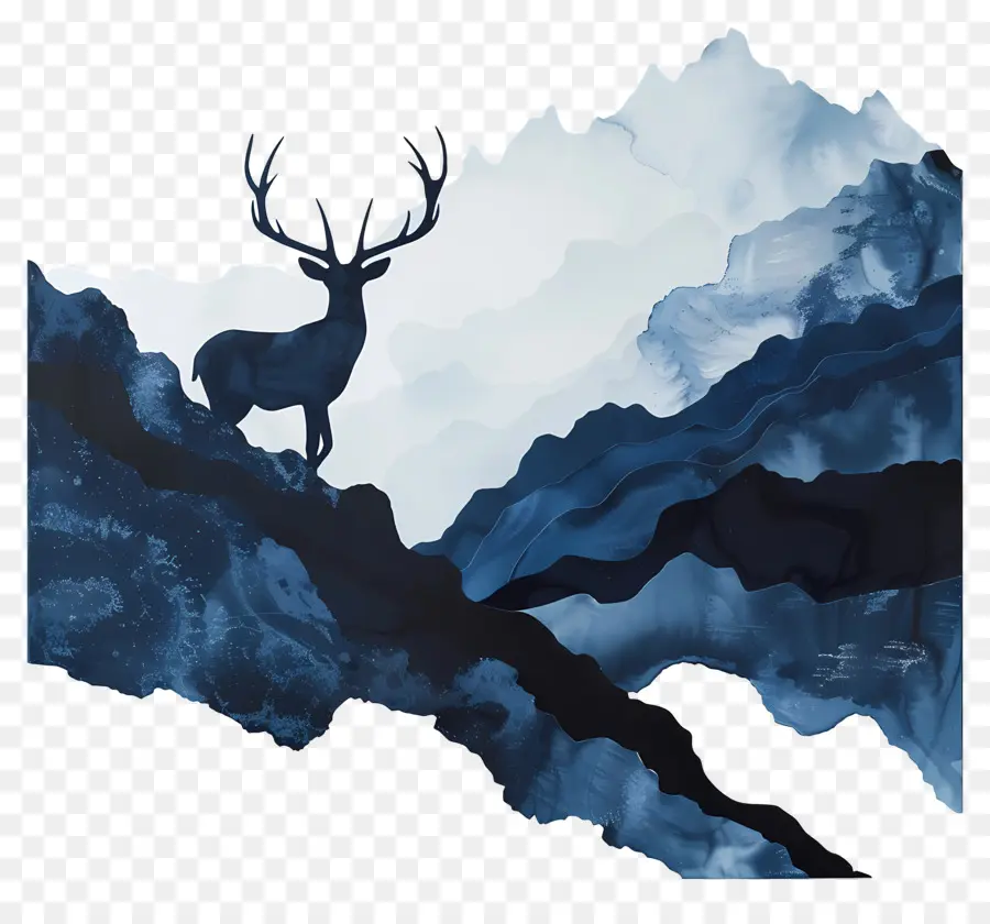 Cerf Silhouette，Cerf PNG