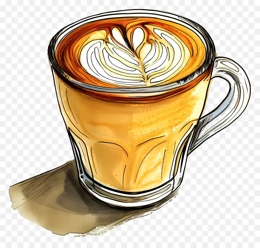 Café，Peinture à L'aquarelle PNG