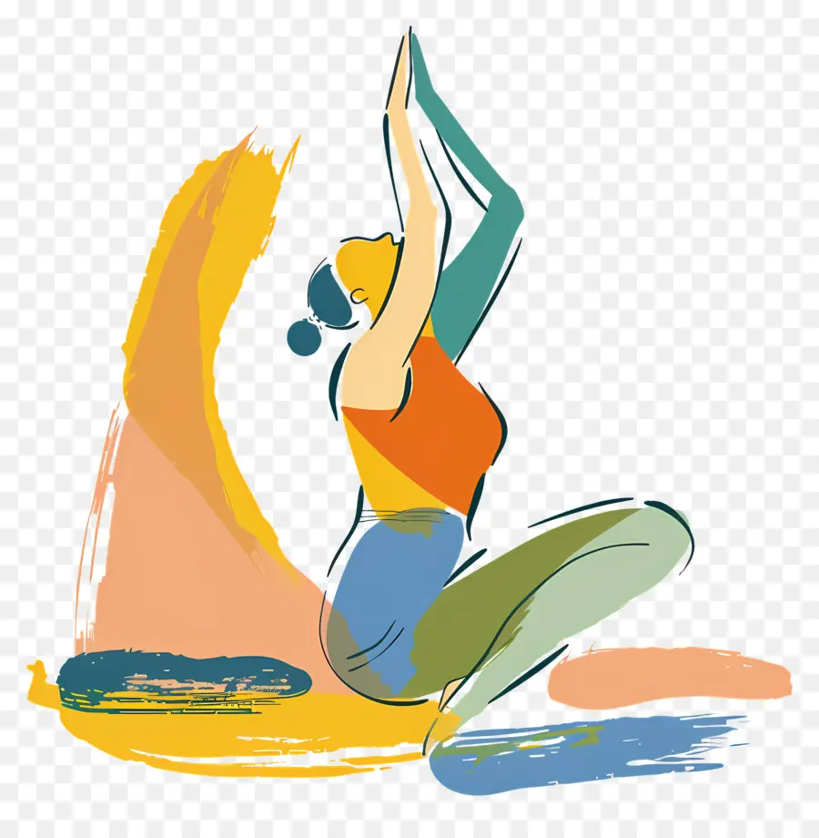 Femme Faisant Du Yoga，Yoga PNG