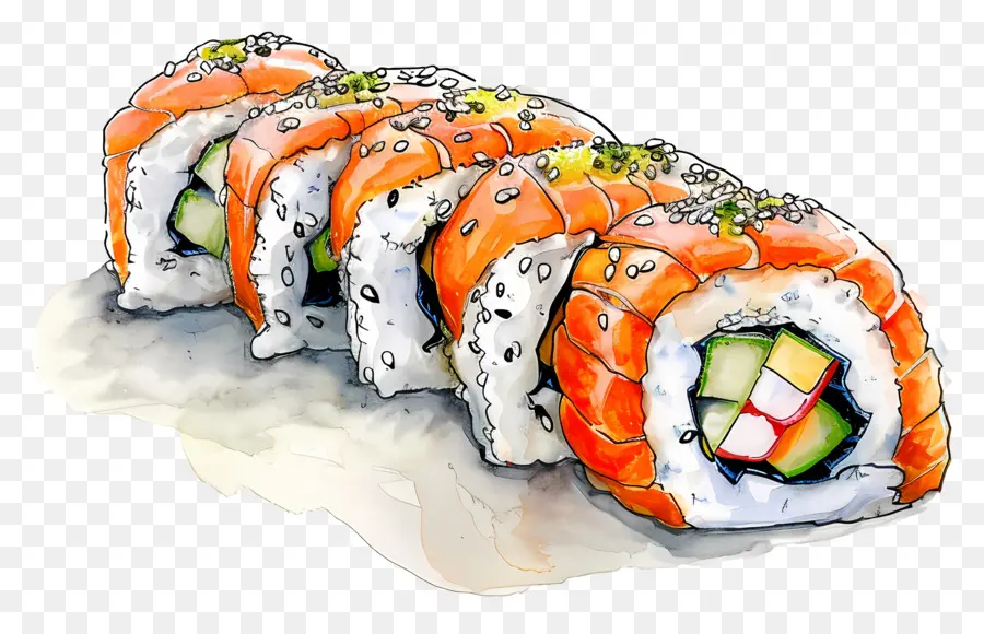 Sushi，Rouleau De Sushi PNG