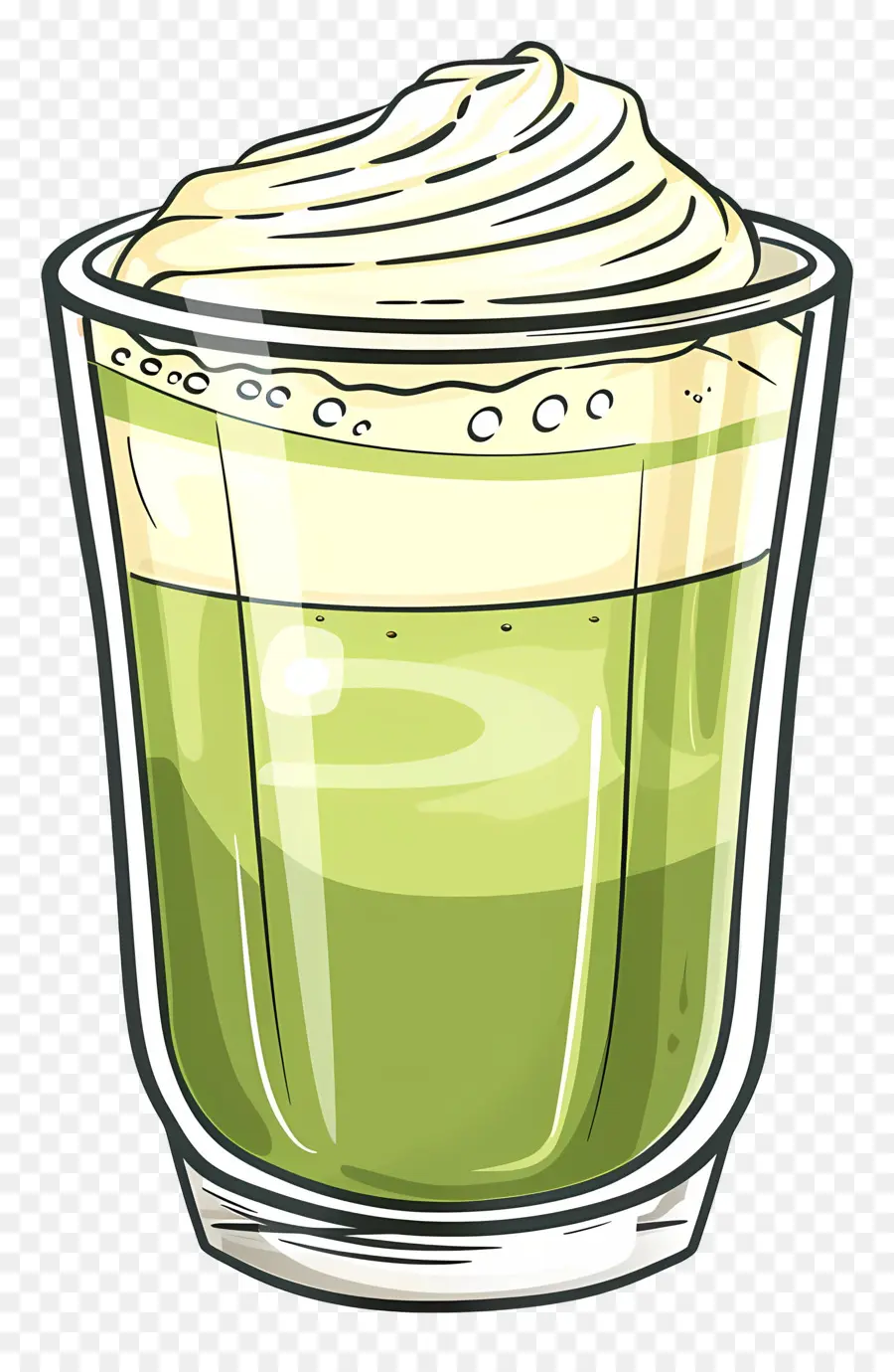 Thé Matcha，Smoothie Vert PNG