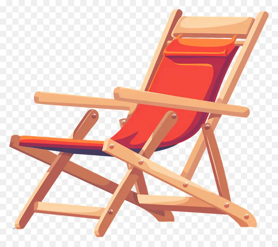 Chaise Longue，Chaise De Plage Rouge PNG