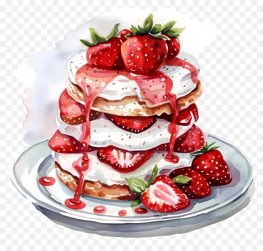 Shortcake Aux Fraises，Dessert Aux Fraises PNG