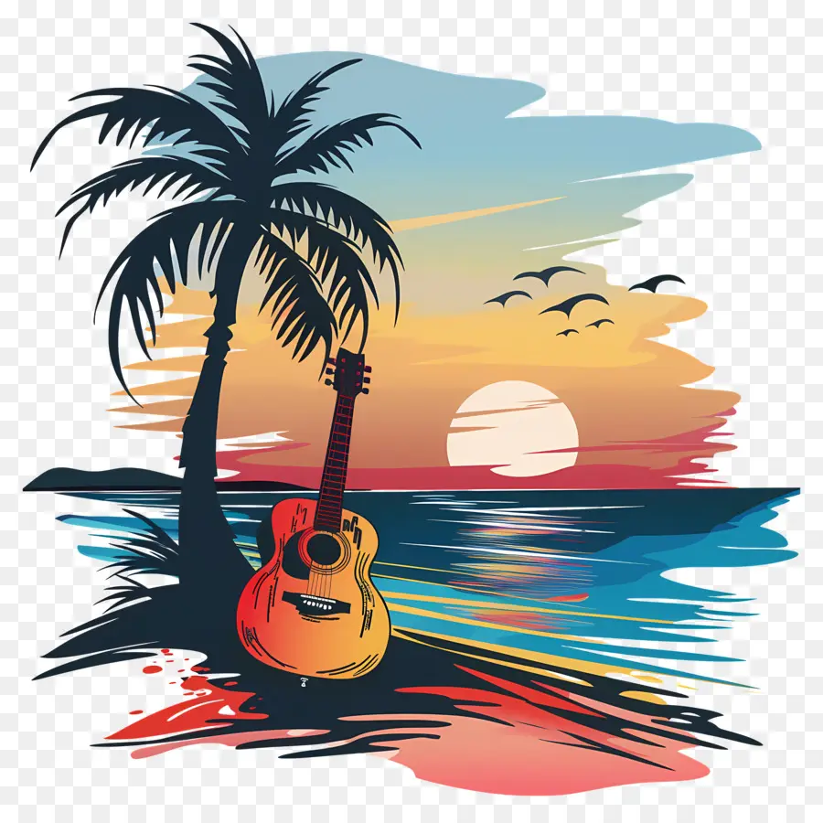 Morceaux De Plage，Guitare PNG