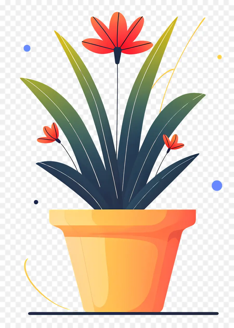 Pot De Fleur，Plante En Pot PNG