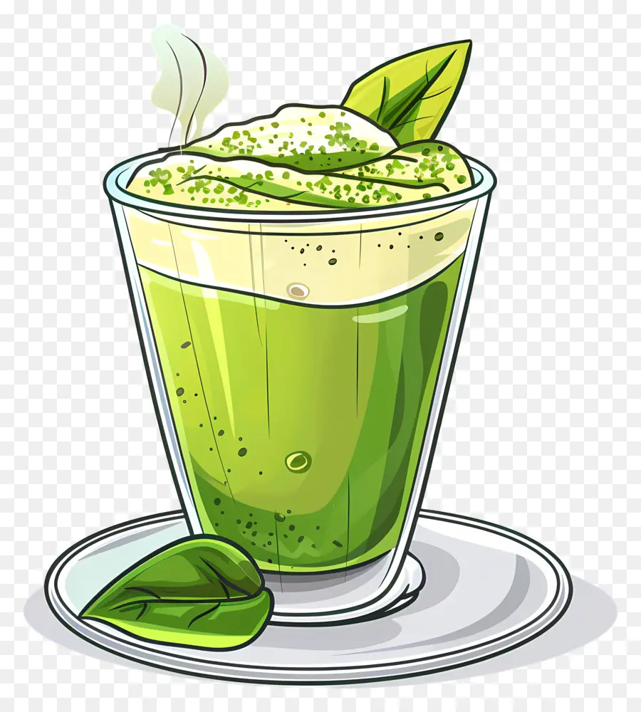 Thé Matcha，Smoothies PNG