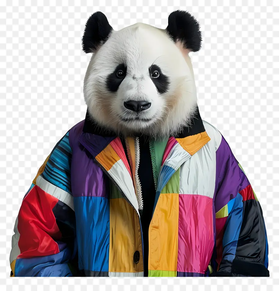 Panda，Veste Multicolore PNG