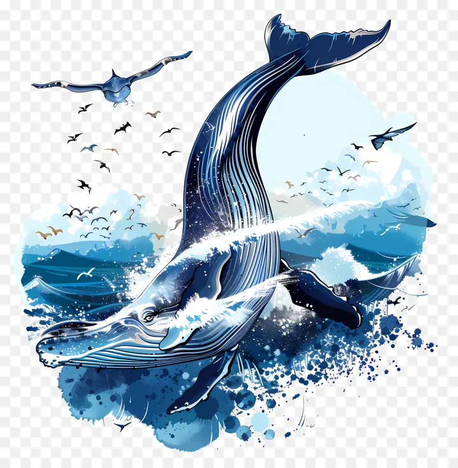 L'observation Des Baleines，Baleine PNG