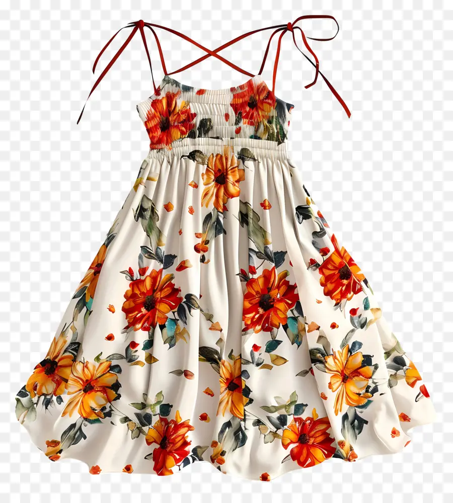 Robe D'été，Robe Fleurie PNG