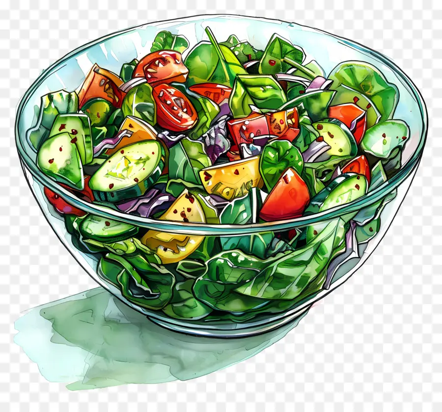 Salade，Saladier PNG