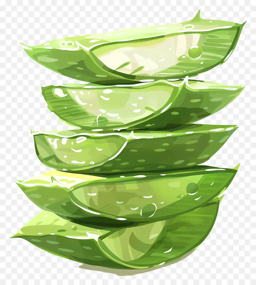 Tranches D'aloe Vera，Aloé Véra PNG