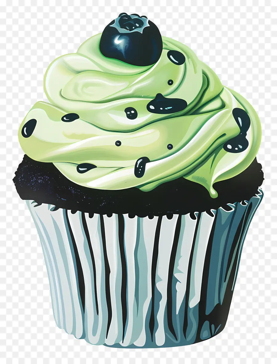 Cupcake，Cupcake Vert PNG