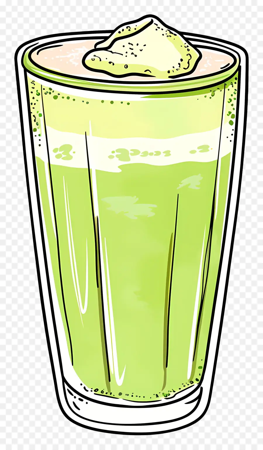 Thé Matcha，Smoothie Vert PNG