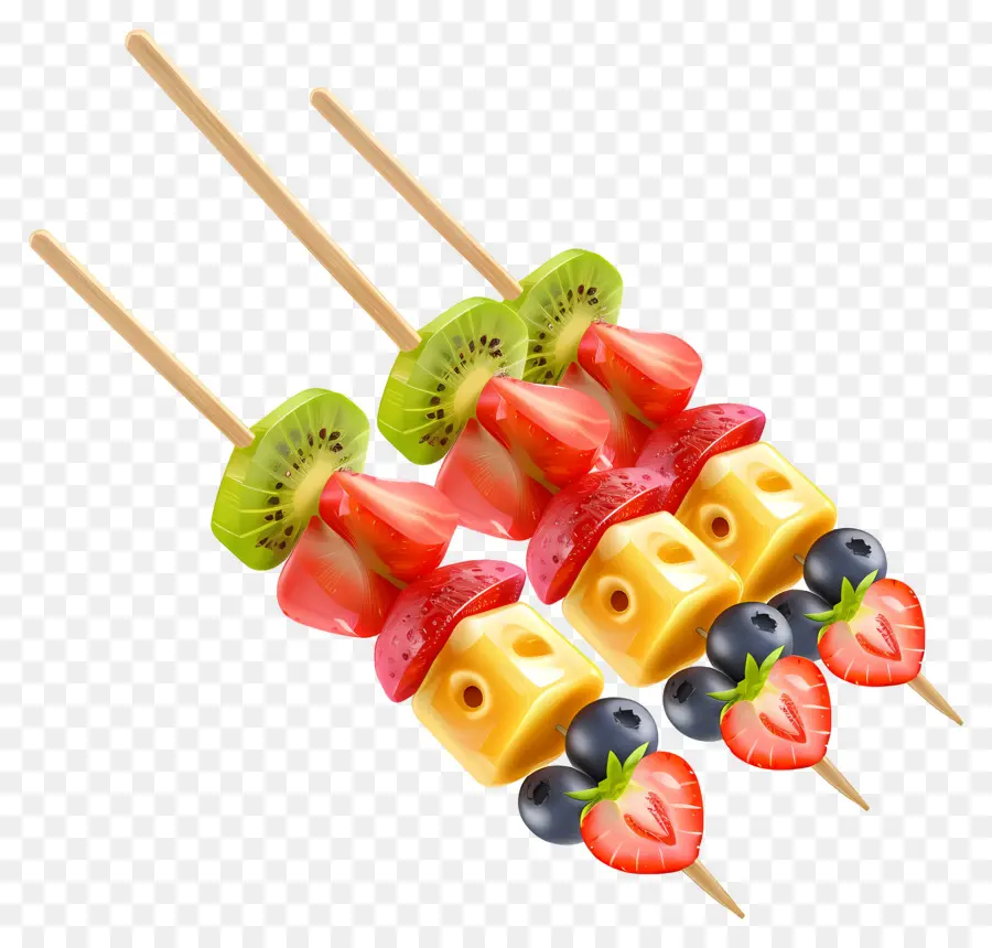 Brochettes De Fruits，La Pastèque PNG