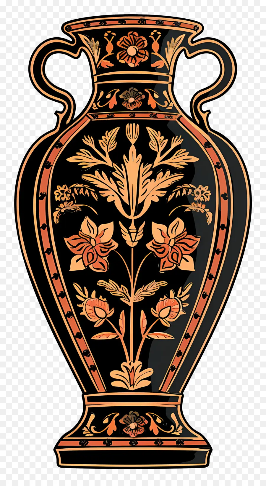 Vase Antique，Noir Vase PNG